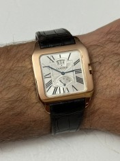 CEAS CARTIER SANTOS - DUMONT - AUR 18K - Ref. 3596 - Calendar - Power Reserve !