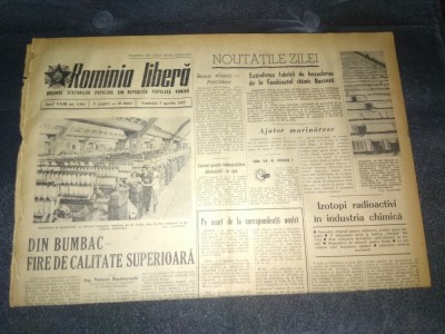 ZIARUL ROMANIA LIBERA 3 APRILIE 1965 foto