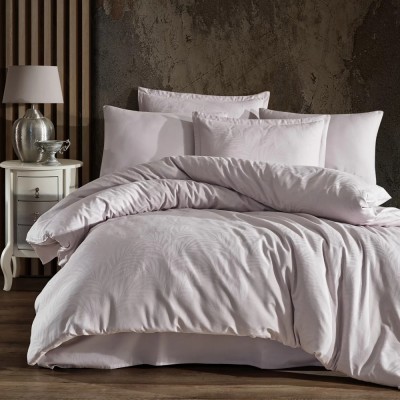 Lenjerie pat dublu,jacquard 100% bumbac,6 piese,bej,ARTA V1-A512 foto