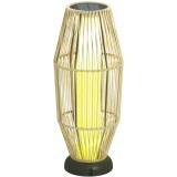 Outsunny Lampă Solară de Grădină cu Iluminare LED din Rattan, Gri | Aosom Romania