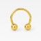 Piercing Ureche Potcoava - aurie bile - 1.2x8x3/3