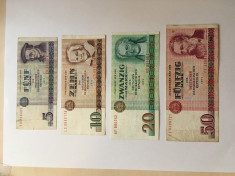 Bancnote Germania RDG 1971-1985- lot 6 pcs. foto