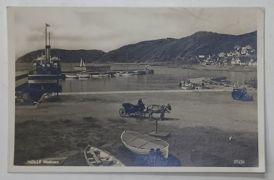 PORTUL MOLL DIN SUEDIA , FOTOGRAFIE FORMAT CARTE POSTALA , INTERBELICA foto