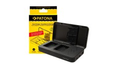 &Icirc;ncărcător dublu PATONA pentru Sony NP-FW50 NEX.3 NEX.5NEX-7 NEX-C3 A33 A55 cu funcție power bank și stocare card de memorie