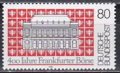 Germania 1985 - A 400-a aniversare a Bursei de Valori din Frankfurt, MNH foto
