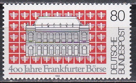 Germania 1985 - A 400-a aniversare a Bursei de Valori din Frankfurt, MNH