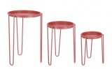Cumpara ieftin Set 3 suporturi flori otel roz somon Madelyn 23.5x30 cm, 28.5x40 cm, 33.5x50 cm