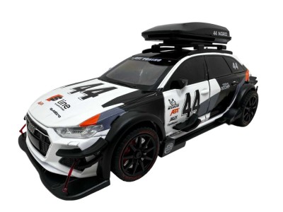 Macheta Audi RS6 Avant Gumball 3000 negru alb 1:24 cu lumini si sunete, deschide usile model 1 foto