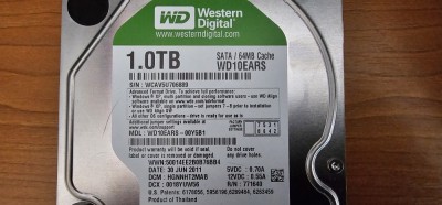 Hard Disk Drive (HDD) 1 TB SATA 64 MB , WESTERN DIGITAL , PENTRU PC , 100% VIATA TESTAT SENTINEL 819 ZILE SI 14 ORE. foto