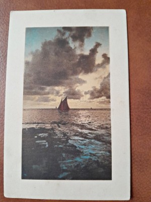 Carte postala, pe mare, inceput de secol XX foto