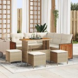 VidaXL Set de canapele pentru grădină 8 pcs Bej, crem 110 x 55 x 71 cm