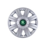Set 4 Capace Roti Autohelix MSA&reg; potrivite jantelor de 16 inch, pentru Skoda Verde model Cosmos Gray