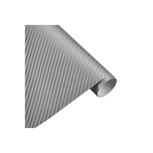 Rola folie carbon 3D culoare Argintie latime 1.27mx30m Automotive TrustedCars