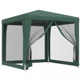 Cumpara ieftin Cort de petrecere cu 4 pereti din plasa, verde, 2,5x2,5 m, HDPE