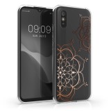 Cumpara ieftin Husa Kwmobile pentru Xiaomi Redmi 9A/Redmi 9AT, Silicon, Transparent/Roz, 57092.02, Carcasa