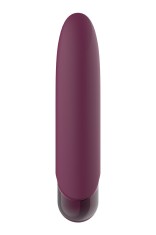 Glont Vibrator Glam, 7 Moduri Vibratii, Silicon, USB, Mov, 10.5 cm