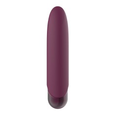 Glont Vibrator Glam, 7 Moduri Vibratii, Silicon, USB, Mov, 10.5 cm