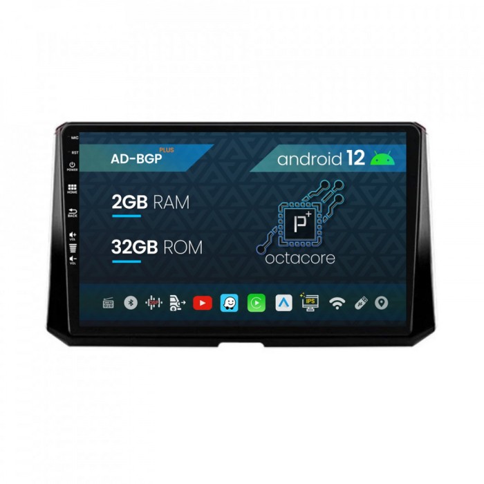 Navigatie Toyota Corolla (2019-2023), Android 12, P-Octacore 2GB RAM + 32GB ROM, 10.1 Inch - AD-BGP10002+AD-BGRKIT059