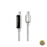 Cablu Date si Incarcare USB-C - USB-C Baseus Vipow Display 100W 1m Gri P10381802851-00