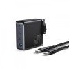 Incarcator Retea Cu Cablu USB-C Joyroom JR-TCG05UK, 140W, 5A, 1 x USB-A - 3 x USB-C, UK, Negru