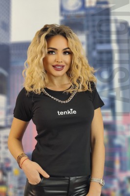 U843-1 Tricou casual cu imprimeu text foto
