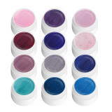 Set geluri color cu sclipici Lila Rossa Glitter Series, 5 ml, 12 bucati