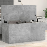 VidaXL Cutie de depozitare, gri beton, 100x42x46 cm, lemn prelucrat