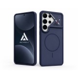 Husa antisoc compatibila cu MagSafe pentru Samsung Galaxy S26 Ultra, Matrix, albastru