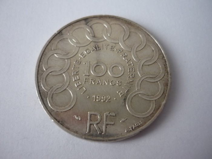 100 FRANCI 1992 ARGINT *****