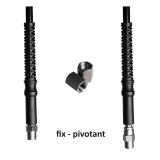 Furtun spalatorie self - 5 m - Negru - Fix - Pivotant