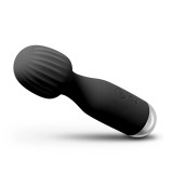 Vibrator Crushious Wanderlust Mini Wand, 10 Moduri Vibratii, Silicon, USB, Negru, 15 cm