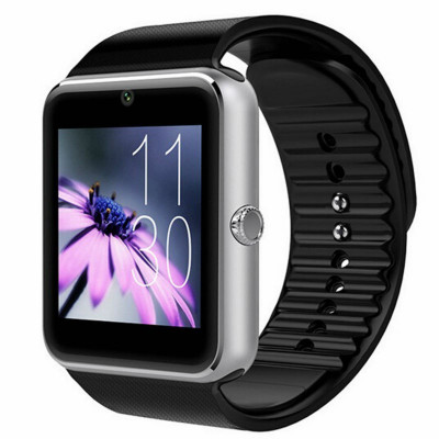 Smartwatch U-Watch GT08 Bluetooth Negru-Argintiu, Compatibil SIM, MicroSD foto