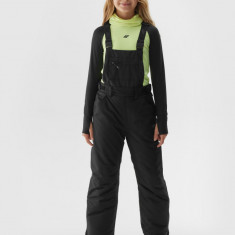 Pantaloni de schi cu bretele membrana 10000 pentru fete - negri