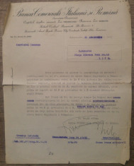Scrisoare Banca Comerciala Italiana si Romana, 1935 foto
