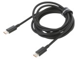 Cablu USB C 2m negru 100W mufe ambele părți