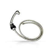 Cumpara ieftin Furtun + para dus scafa frizerie - MENOSER - Brass - Silver - 703H