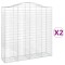 Cosuri gabion arcuite, 2 buc 200x50x200/220 cm, fier galvanizat