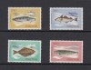 INSULELE FEROYAR-1983-Pesti-Serie completa de 4 timbre MNH, Nestampilat