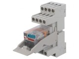 Releu intermediar 4PDT 24VDC pentru șină DIN, ABB