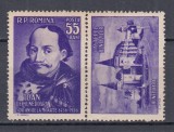 ROMANIA 1956 LP 419 a- 500 ANI MOARTEA IOAN DE HUNEDOARA VINIETA DREAPTA MNH