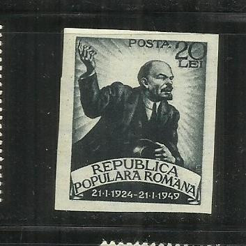 ROMANIA 1949 - A 25-A COMEMORARE A MORTII LUI V.I.LENIN, NEDANTELAT - LP 250a foto