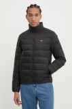 Tommy Jeans geaca de puf barbati, culoarea negru, de tranzitie, DM0DM20658