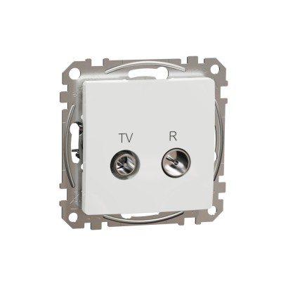 Priza TV R trecere 10 dB Schneider Sedna alb SDD111478R foto