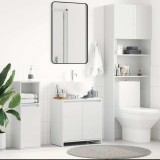 vidaXL Dulap de baie, alb extralucios, 60x33x61 cm, lemn prelucrat