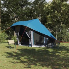 vidaXL Cort de familie Tipi Manual Albastru, gri 508 x 470 x 300 cm