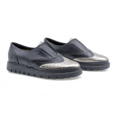 Pantofi dama, Caspian, Cas-205, casual, piele naturala, negru