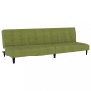 Canapea extensibila cu 2 locuri, verde deschis, catifea, DKD Home Decor