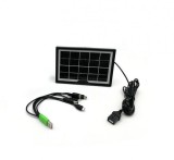 Panou solar de incarcare slot USB si 5 capete de incarcare