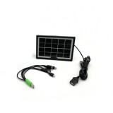 Panou solar de incarcare slot USB si 5 capete de incarcare
