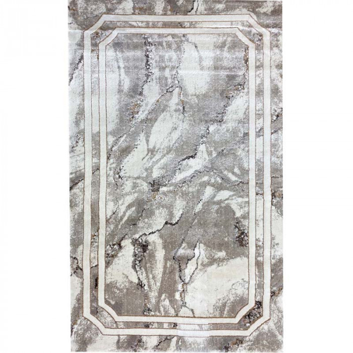 Covor DOMINO PLUS DS04A, polipropilena/poliester, bej/maro, 80 x 150 cm